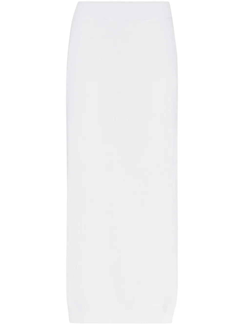 Brunello Cucinelli falda tejida de canalé con cintura alta | blanco | Image 1