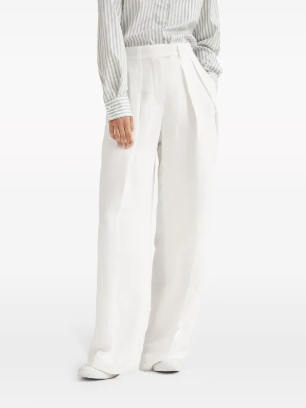 BRUNELLO CUCINELLI::パンツ:I40[RESALE] Cashmere trousers Brunello Cucinelli Grey size 44 IT in