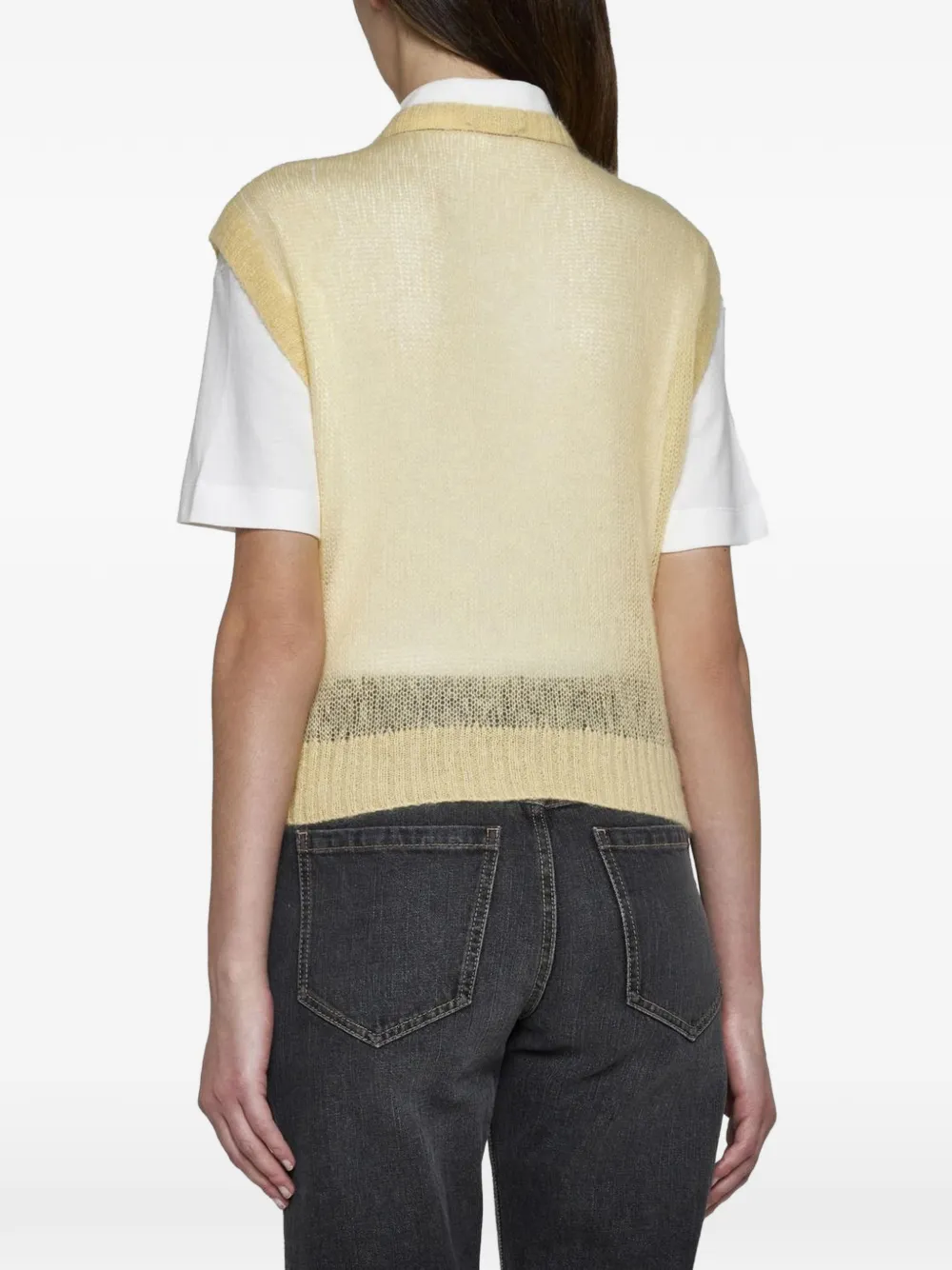 Brunello Cucinelli Gebreide spencer met ronde hals Beige