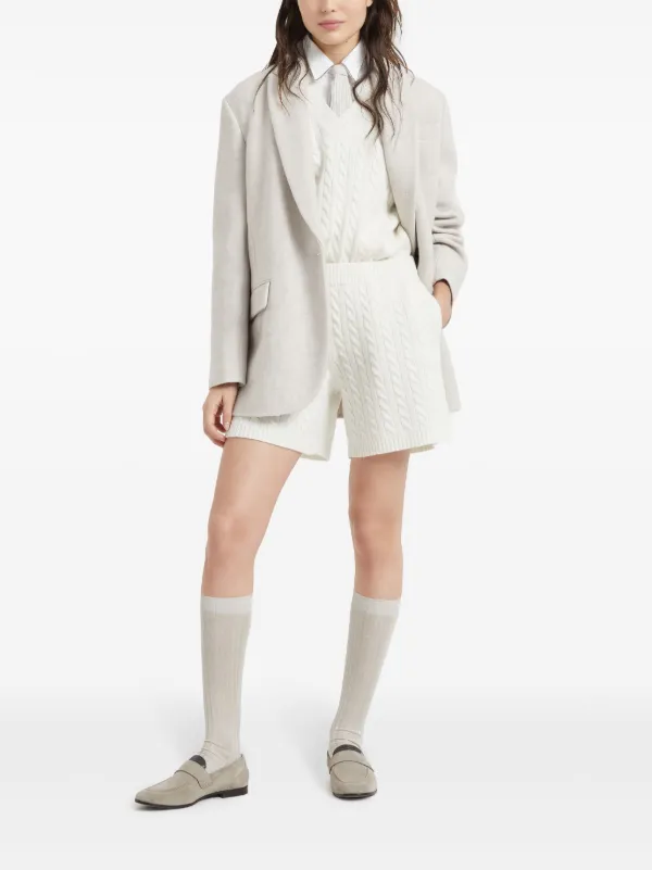 Brunello Cucinelli collar-trim long-sleeve Shirt | White | FARFETCH CA