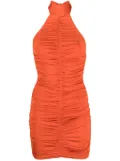 Noire Swimwear ruched halterneck minidress - Orange