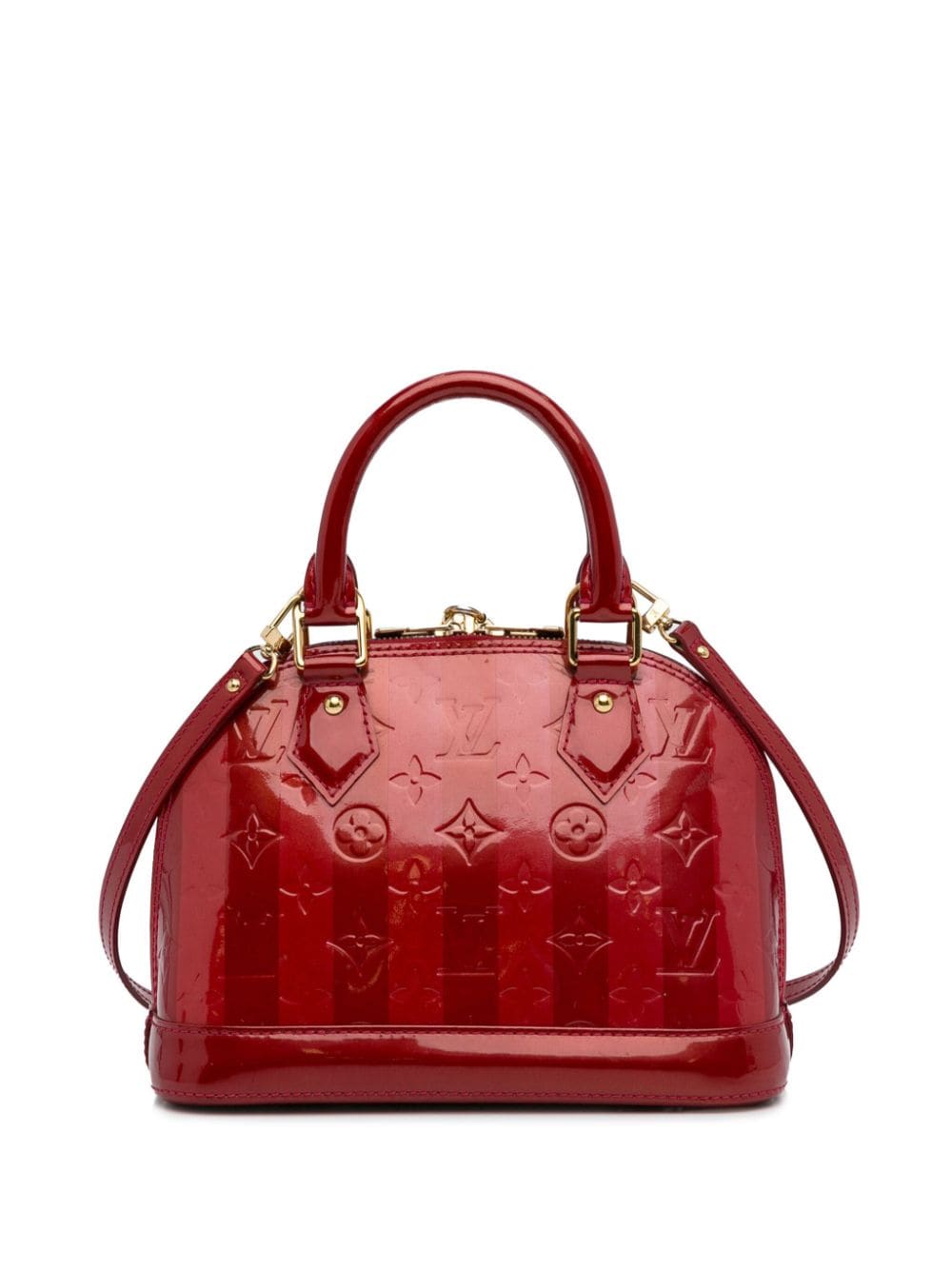 Louis Vuitton, Bags, Lv Alma Bb Red Vernis Rayunes