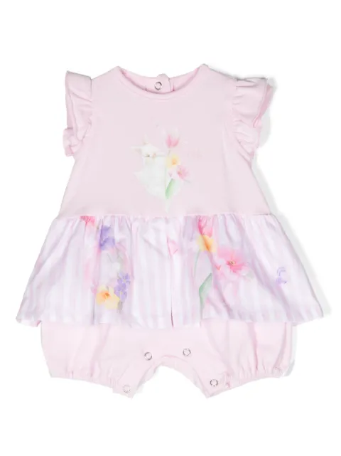 Lapin House floral-print layered romper