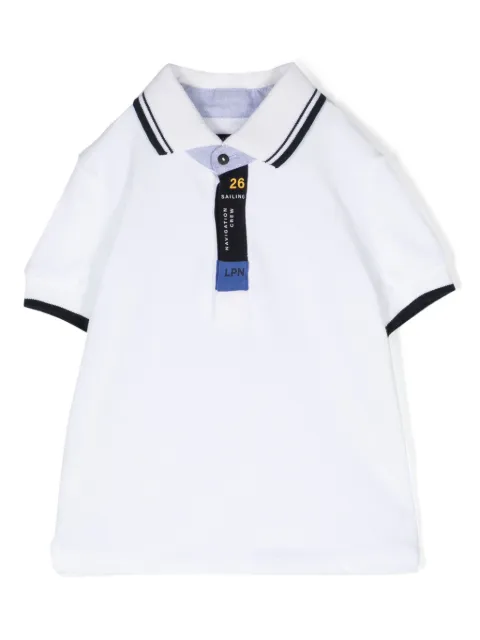 Lapin House logo-patch piqué polo shirt