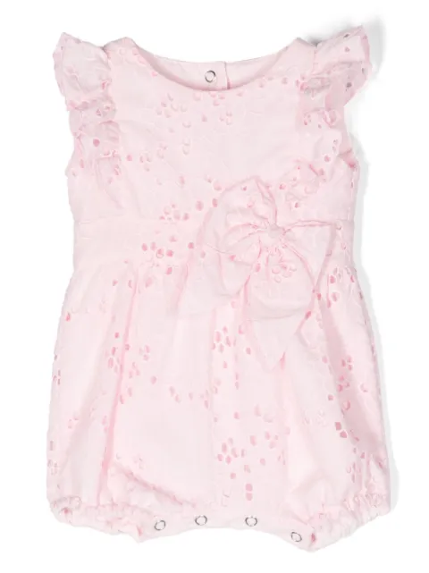 Lapin House oversize-bow cotton bodysuit