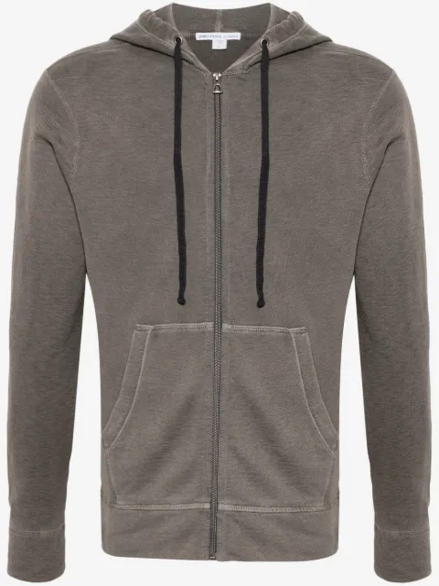 James Perse zipped jersey-fleece hoodie