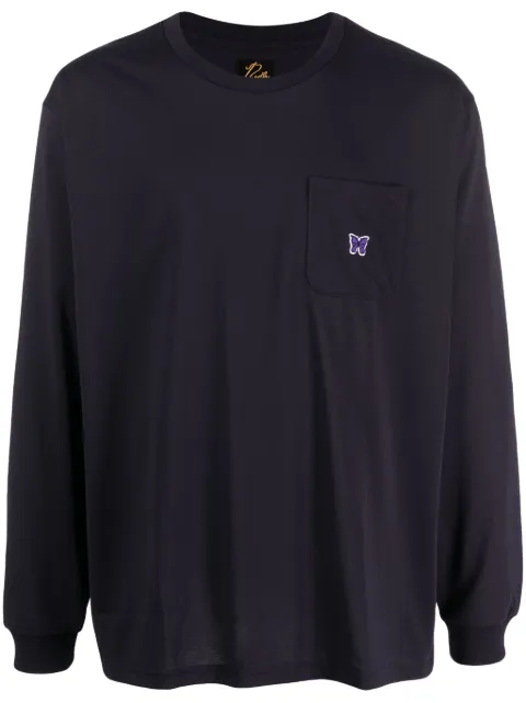 Needles logo-appliqué long-sleeve T-shirt