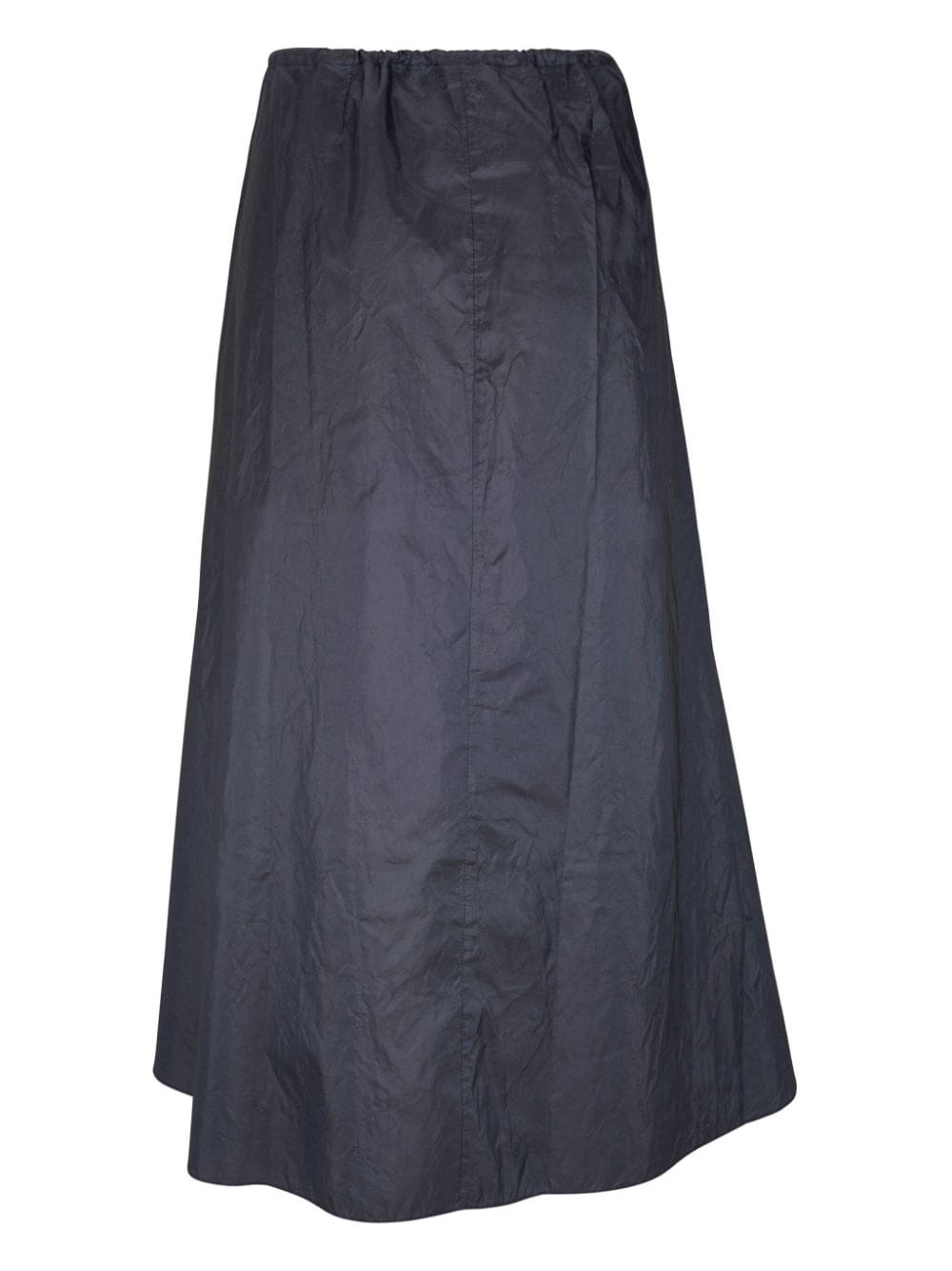 Shop Peter Cohen Elasticated-waist Silk Skirt In Ddn Dark Denim