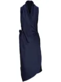 Peter Cohen Victor silk-satin wrap dress - Blue