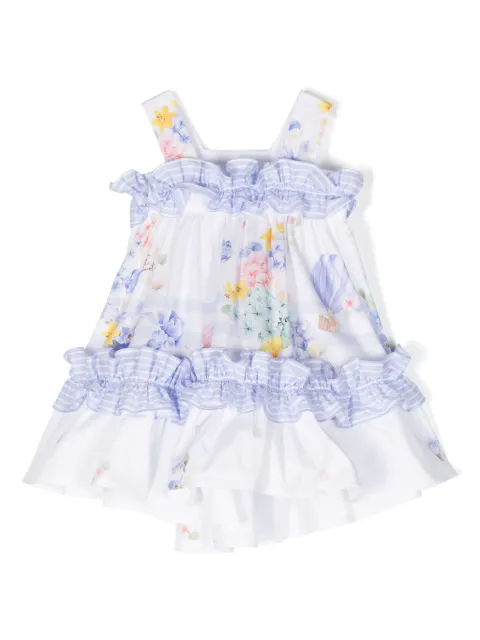 Lapin House vestido corto con volantes y estampado floral