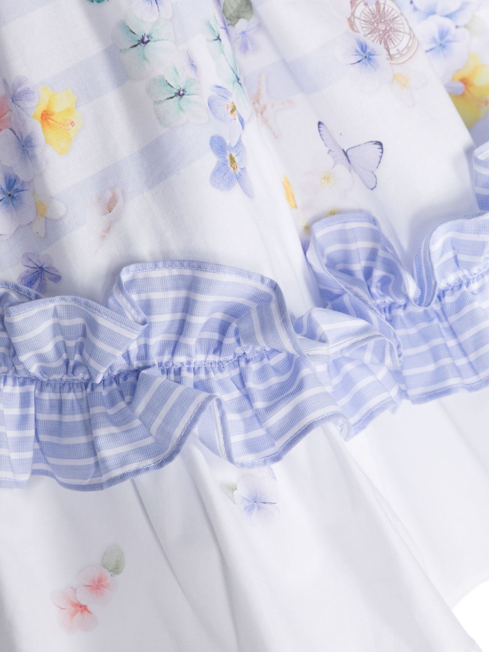 Lapin House Mini-jurk met bloemenprint Blauw