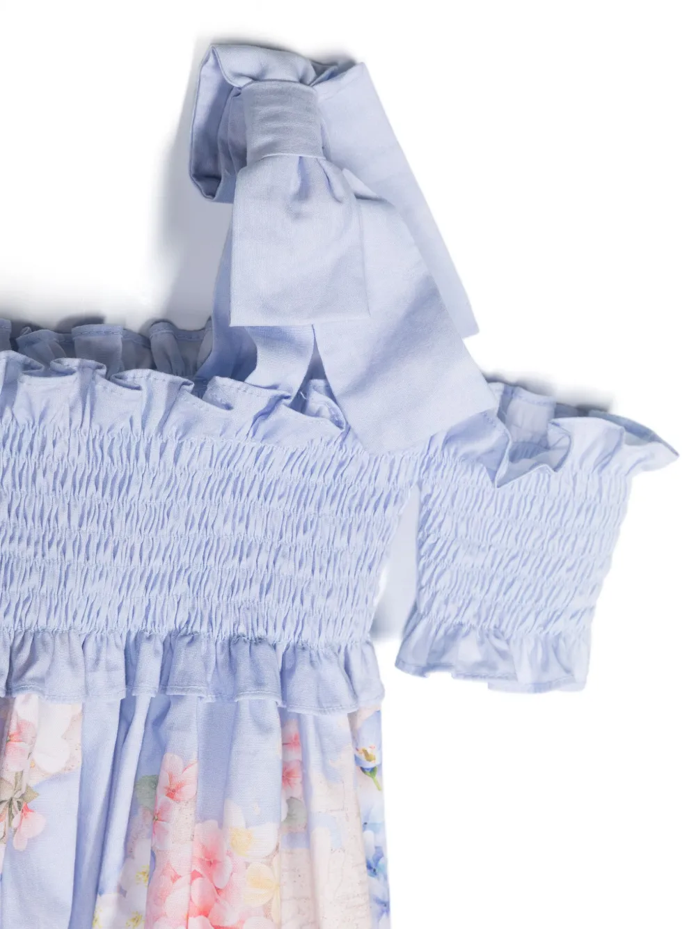 LAPIN HOUSE FLORAL-PRINT SHIRRED DRESS 
