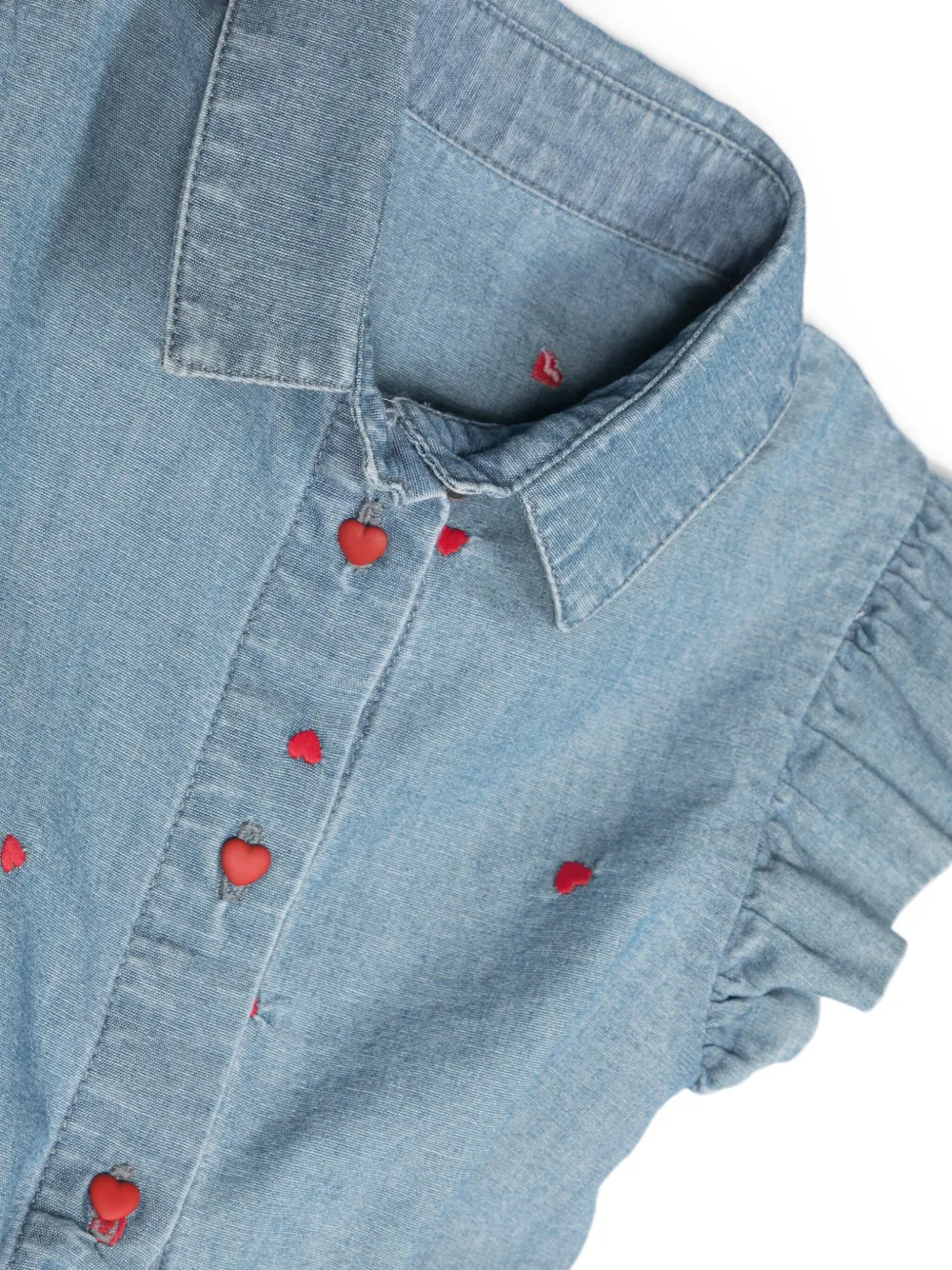 Lapin House Chambray shirt met geborduurd logo Blauw