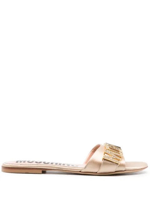 Moschino logo-plaque sandals