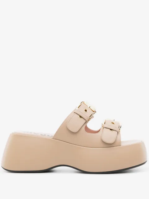 Moschino 돌리 가죽 샌들 75mm