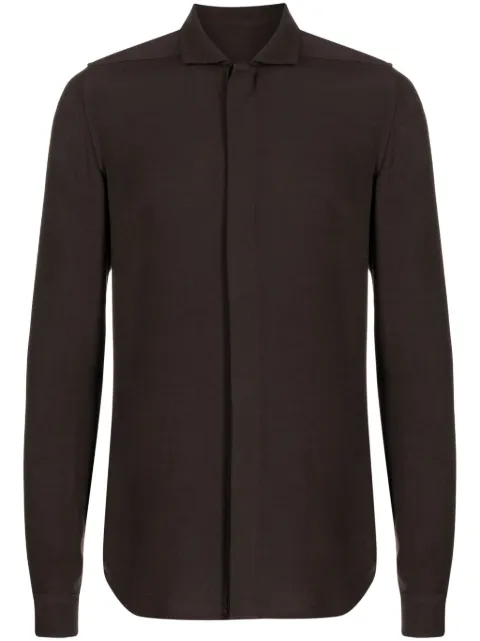 Rick Owens plain long-sleeve shirt 