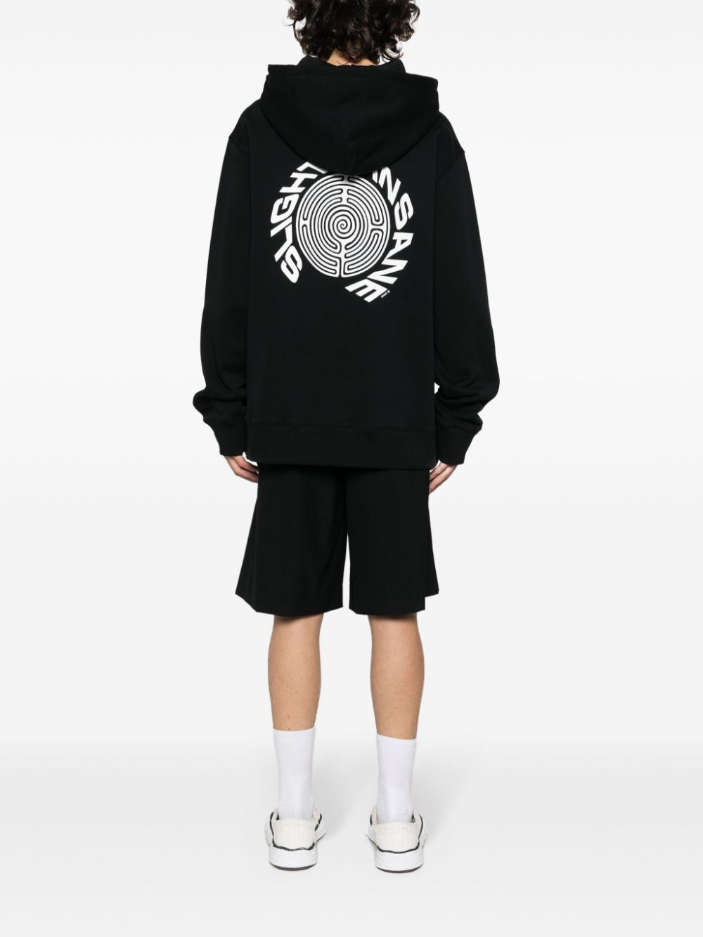 OAMC graphic-print organic cotton hoodie - Zwart