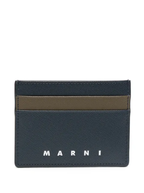 Marni logo-debossed leather cardholder