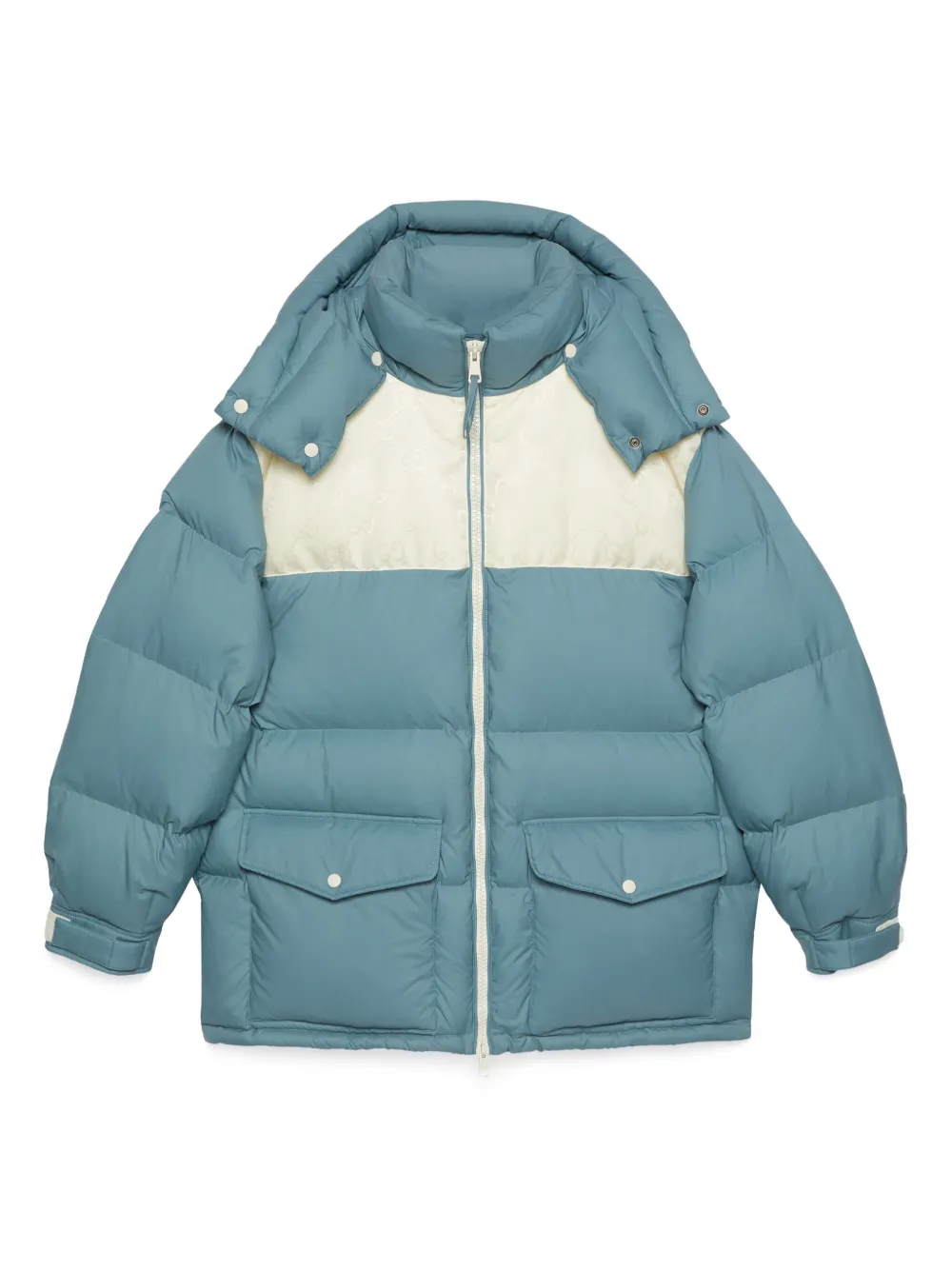 Gucci Gg Canvas Padded Jacket In Blue