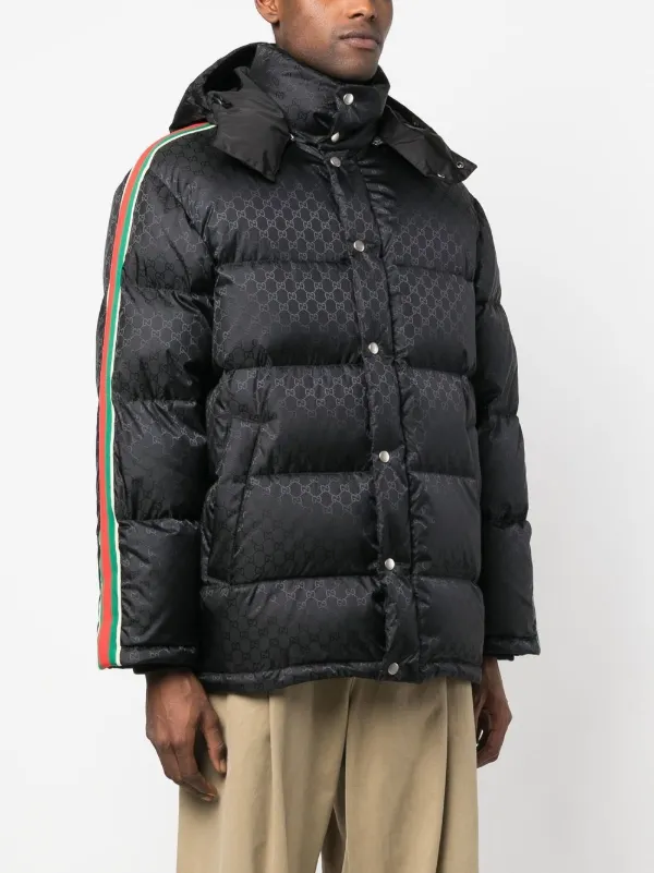 Gucci GG Jacquard Padded Jacket Black FARFETCH