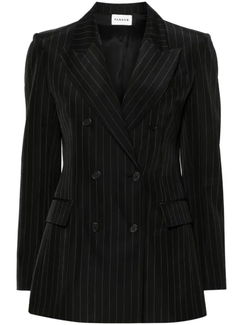 P.A.R.O.S.H. double-breasted pinstripe-pattern blazer