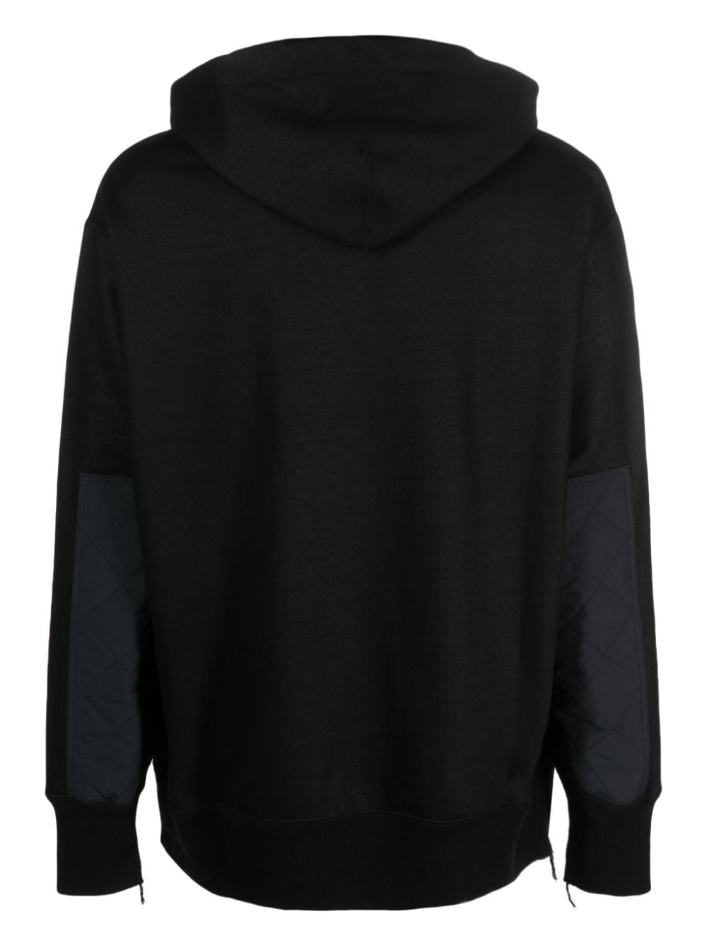 Junya Watanabe panelled cotton hoodie - Zwart