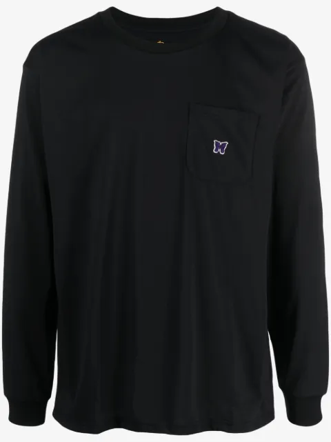 Needles playera manga larga con aplique del logo