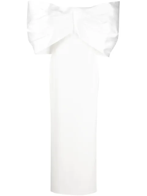 Solace London The Filippa off-shoulder gown