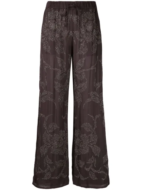 P.A.R.O.S.H. Rilda beaded wide-leg trousers