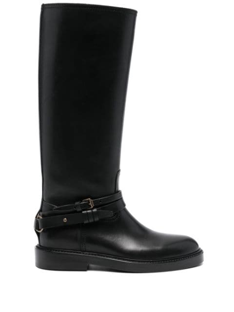 Buttero knee-high leather boots