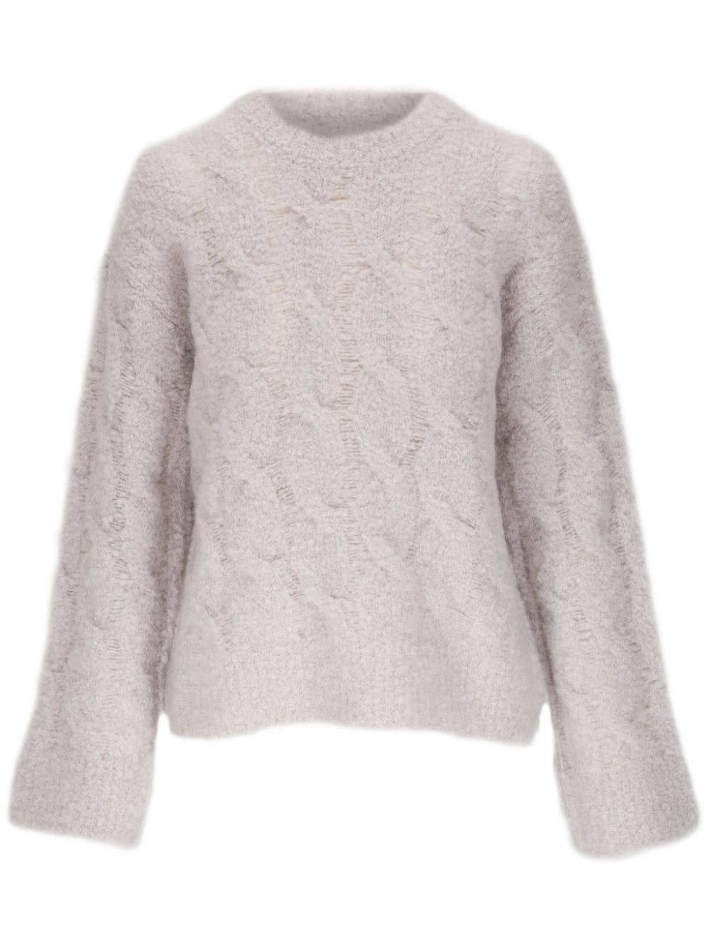 Dorothee Schumacher Crew-neck Cable-knit Jumper In Gray