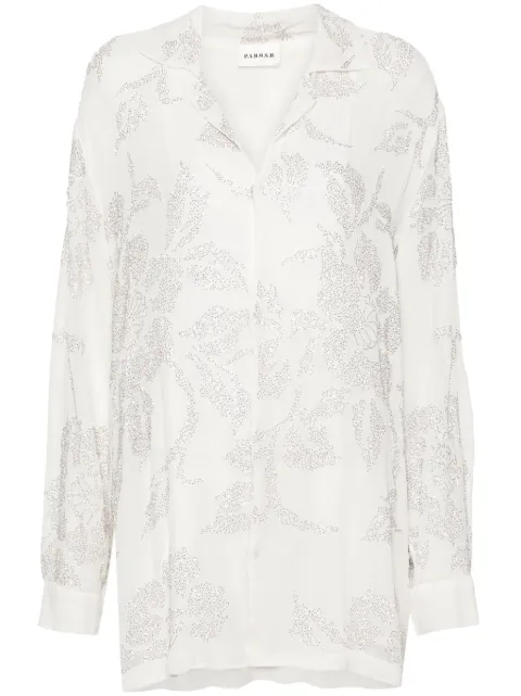 P.A.R.O.S.H. camisa con mostacillas bordadas