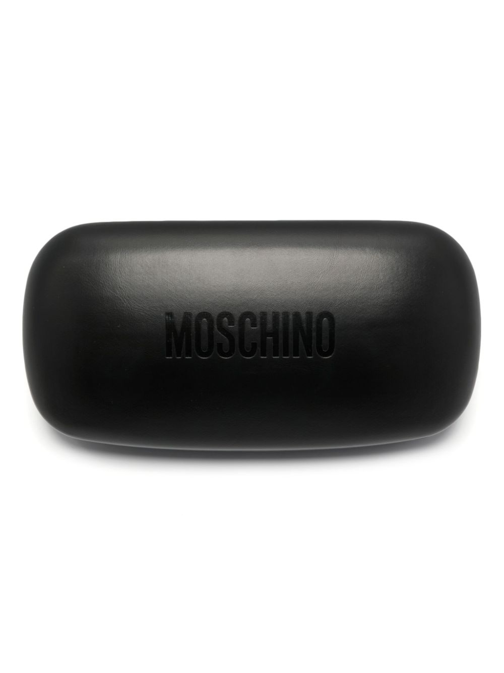 Moschino Eyewear Zonnebril met shield montuur en logo-reliëf Zwart