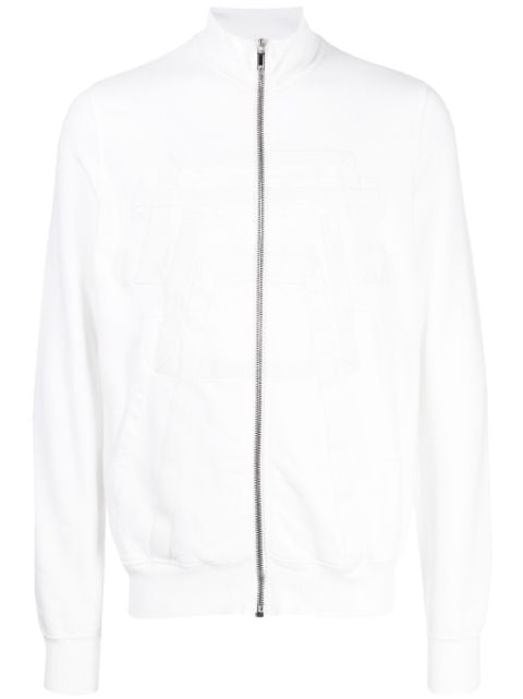 Rick Owens DRKSHDW logo-embossed zip-front cotton jacket