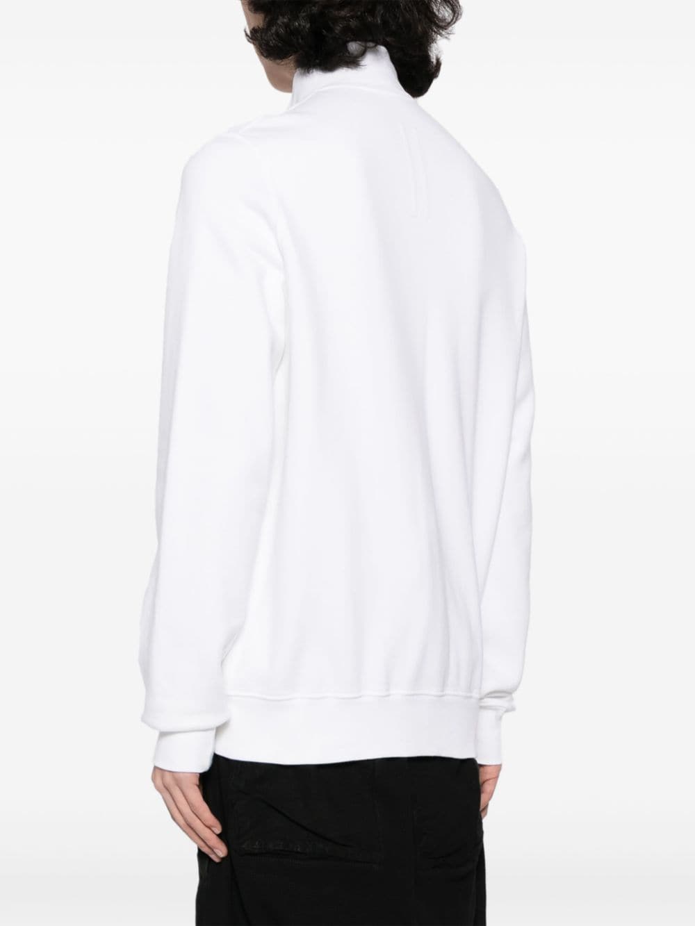 Shop Rick Owens Drkshdw Logo-embossed Zip-front Cotton Jacket In White