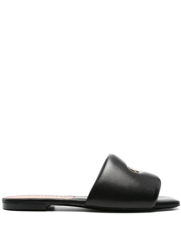 Leather gucci slides on sale