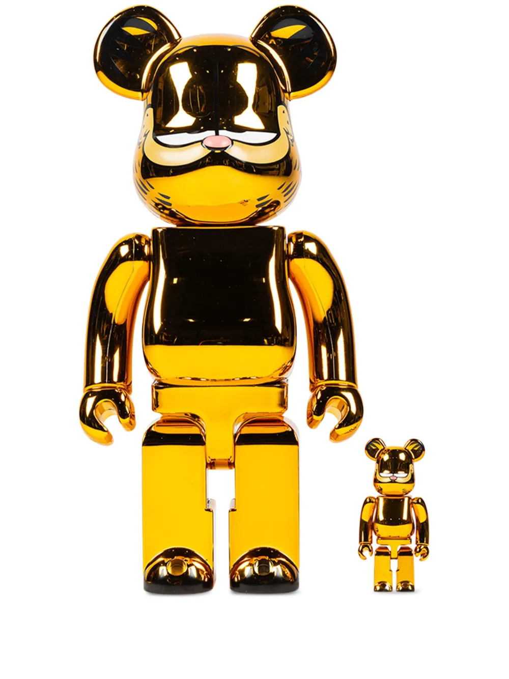 MEDICOM TOY x Garfield Gold Chrome Ver BE@RBRICK 100% And 400% Figure Set  - Farfetch