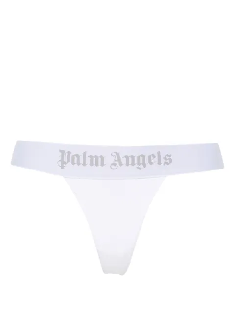 Palm Angels logo-waistband jersey thong