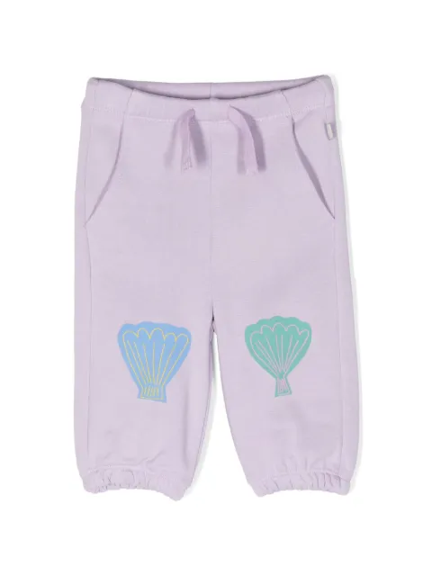 Stella McCartney Kids seashell-print cotton track pants