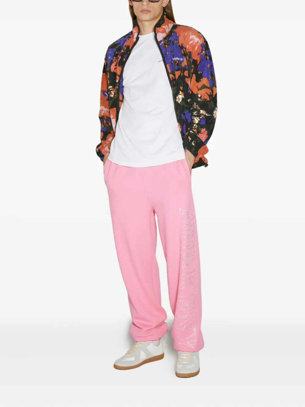Awake NY Joggingbroek verfraaid met stras Roze