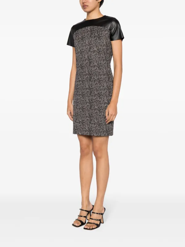 knee length dresses for ladies Michael Michael Kors Appliqued Faux-Leather Mesh Mini Dress main image 0