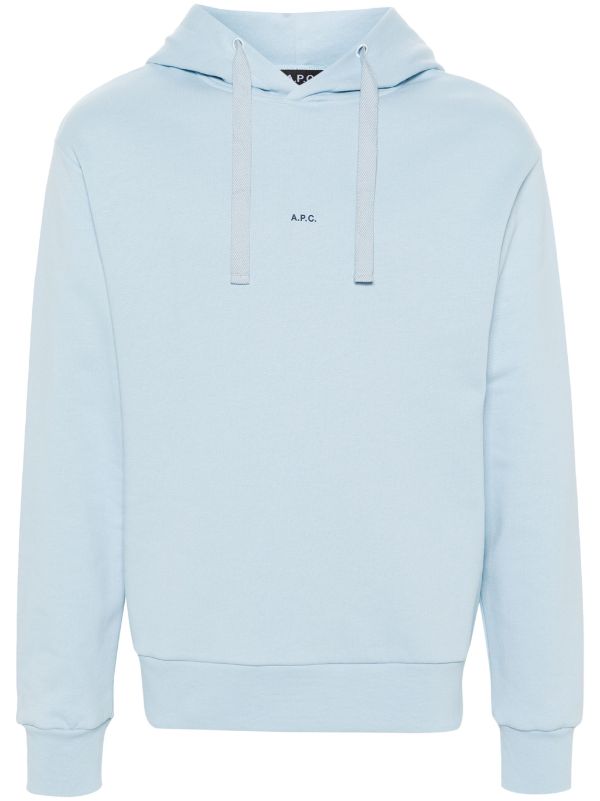 A.P.C. Larry Cotton Hoodie | Blue | FARFETCH AZ