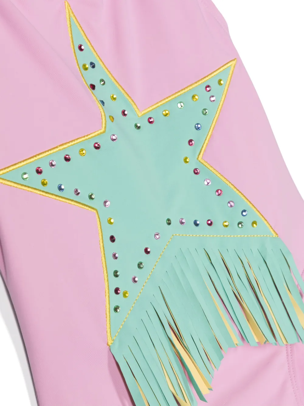 Stella McCartney Kids Badpak met sterprint en franje - Roze