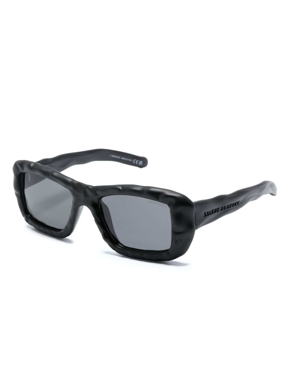 Moncler Eyewear x Sahene Bembury rectangular-frame sunglasses - Zwart