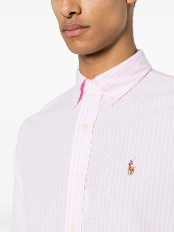Polo Ralph Lauren Polo Pony Striped Shirt Pink FARFETCH BN
