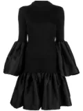 Marques'Almeida peplum-hem ribbed-knit midi dress - Black