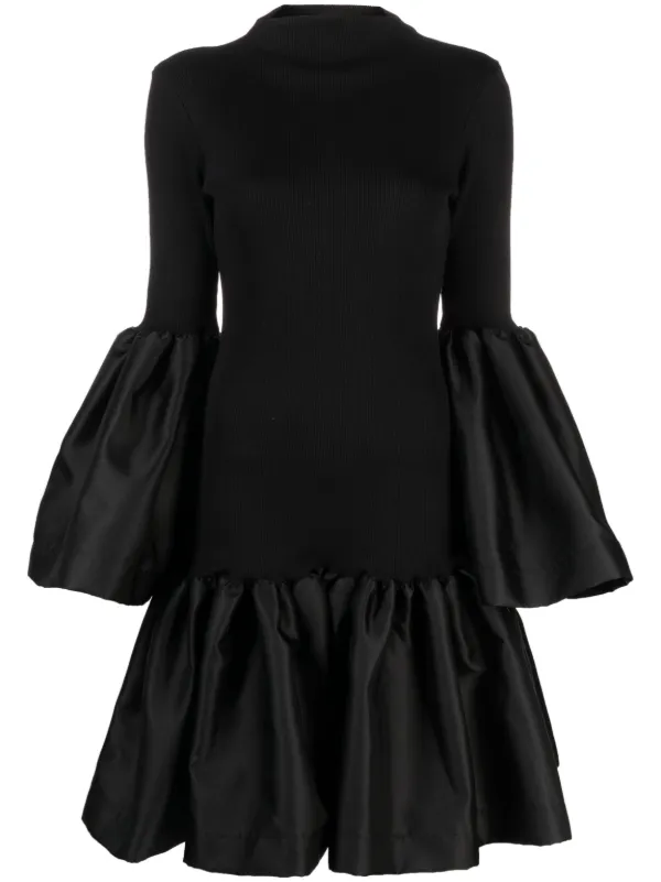 Long sleeve black peplum dress hotsell