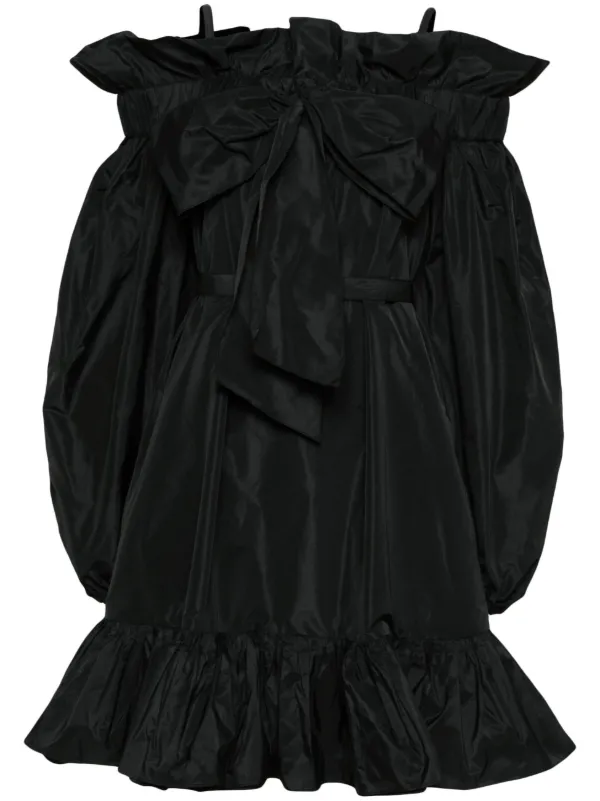 Patou Volume ラッフル ミニドレス | ブラック | FARFETCH JP