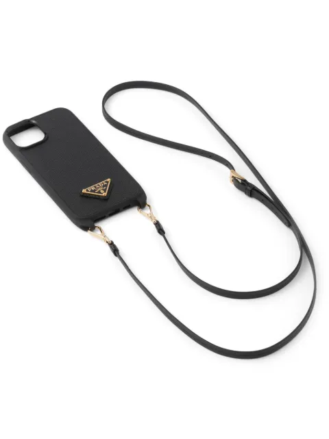 Prada Saffiano leather iPhone 14 Pro case