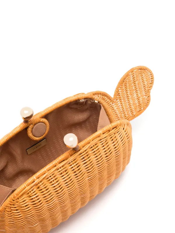 Fan rattan clutch on sale